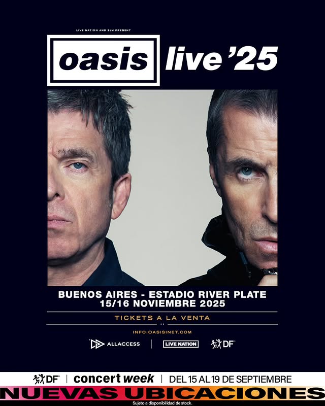 Oasis en Argentina libera nuevas entradas para sus shows