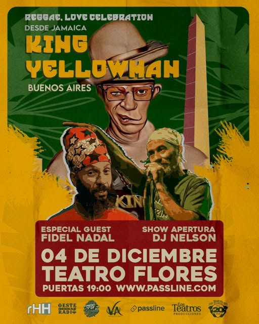 Reggae Love Celebration en Buenos Aires: una noche legendaria con King Yellowman y Fidel Nadal