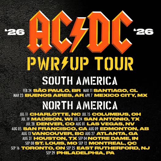 AC/DC anuncia la continuación de su gira mundial Power Up Tour 2026