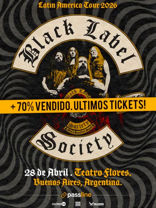 Black Label Society en Argentina 2026