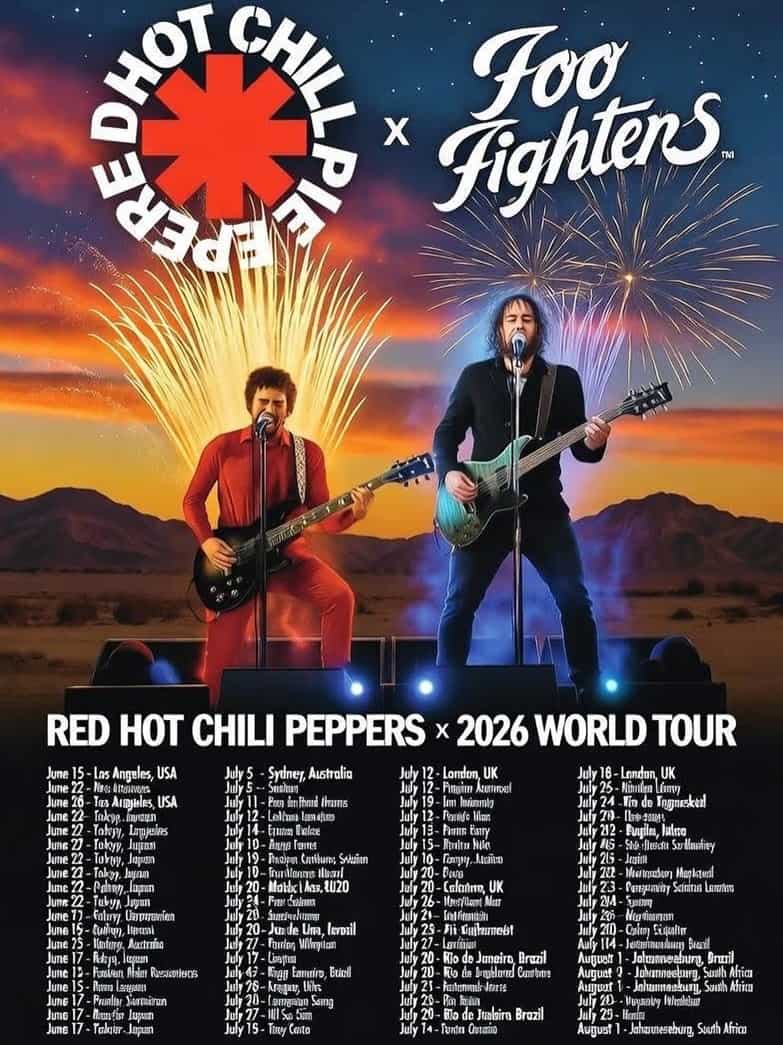 Red Hot Chili Peppers y Foo Fighters: Brasil se prepara para una experiencia musical legendaria en 2026