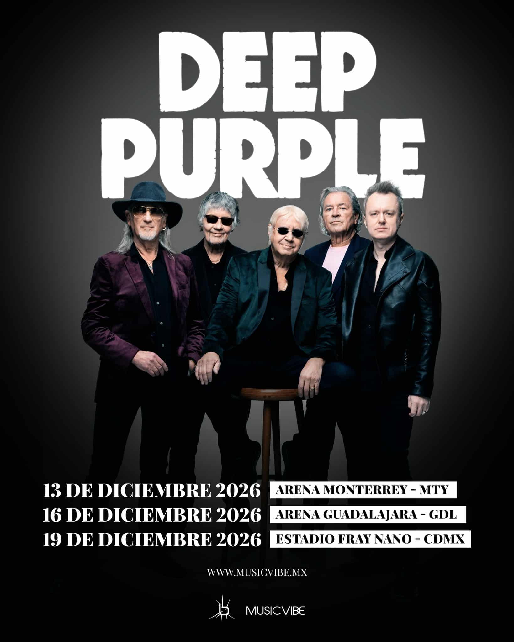 Deep Purple regresa a México en 2026