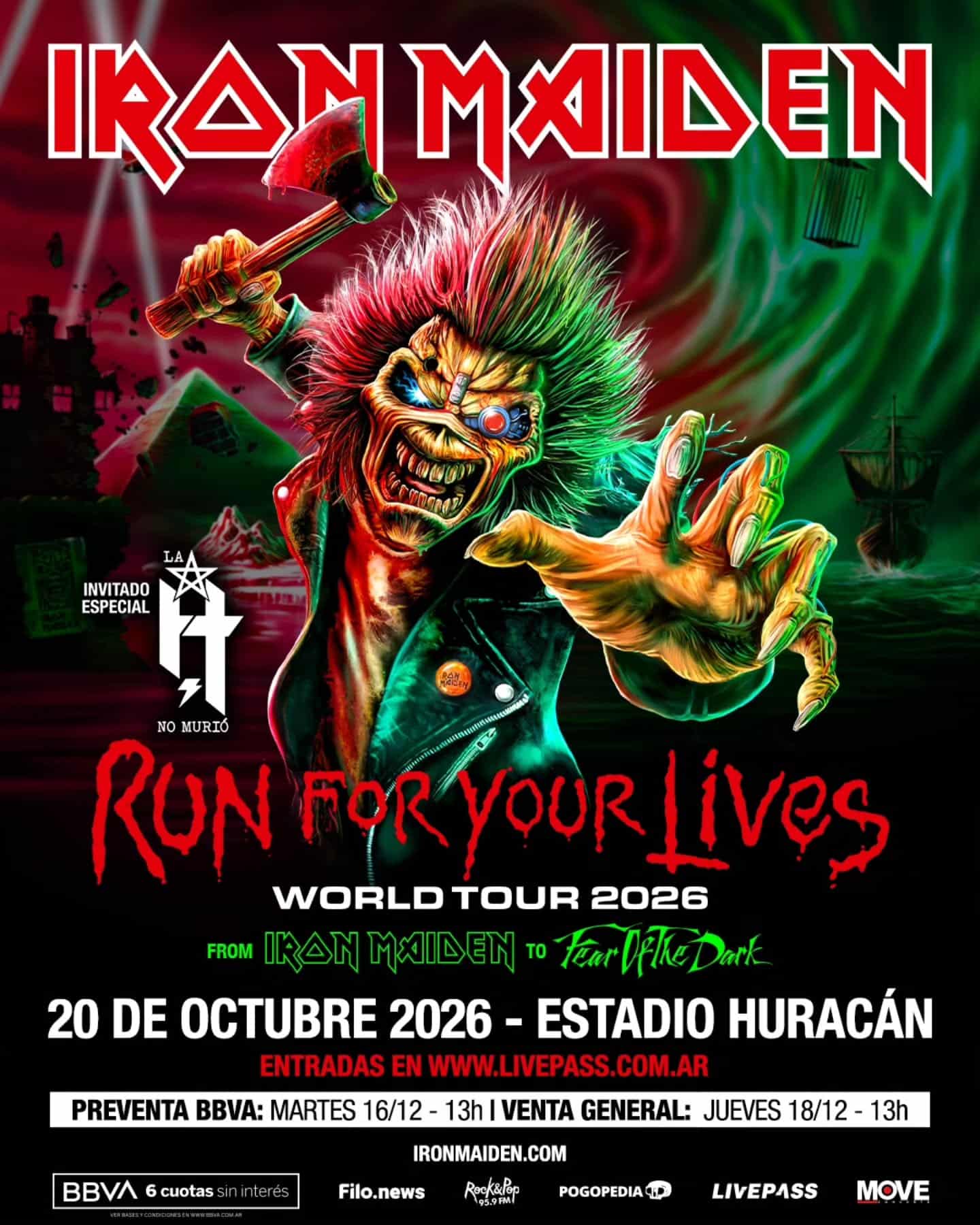 Iron Maiden en Latinoamérica 2026: Una Gira Histórica por sus 50 Años de Leyenda