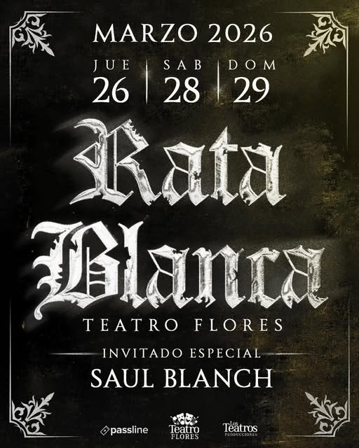 Rata Blanca Regresa al Teatro Flores