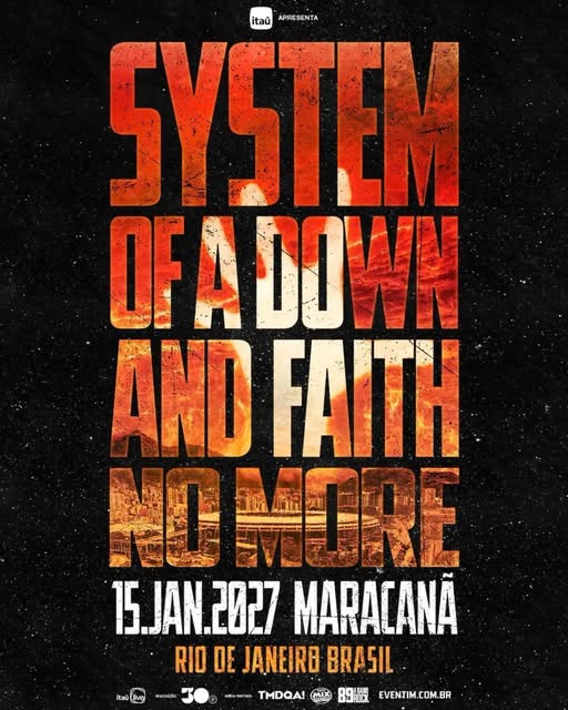 System of a Down y Faith No More tocarán juntos en Brasil 2027: fecha, lugar y todos los detalles